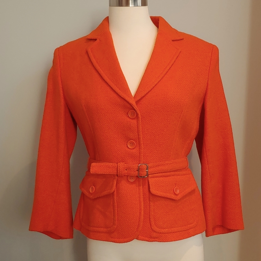 Express Design Studio 2004 Orange Wool Blazer